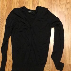 Black vneck sweater